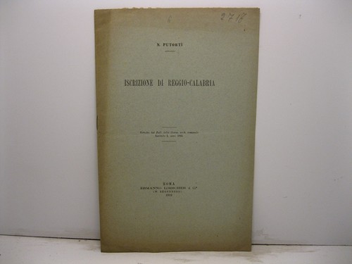 Putorti iscrizione di - n.,,