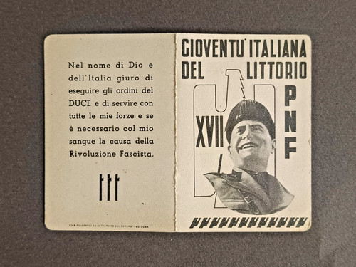 Tessera iscrizione gil - tessera, d'iscrizione