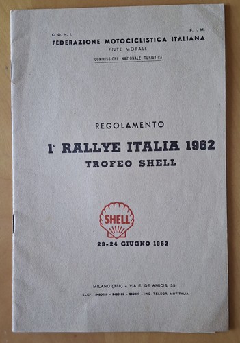 Rallye italia 62 - italia, trofeo