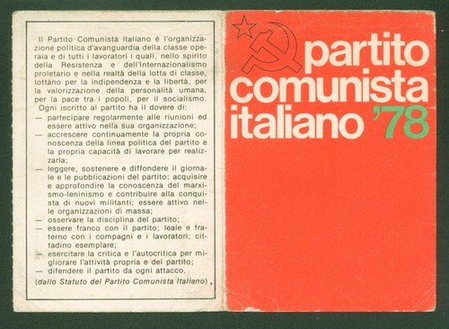 Tessera partito comunista - partito,