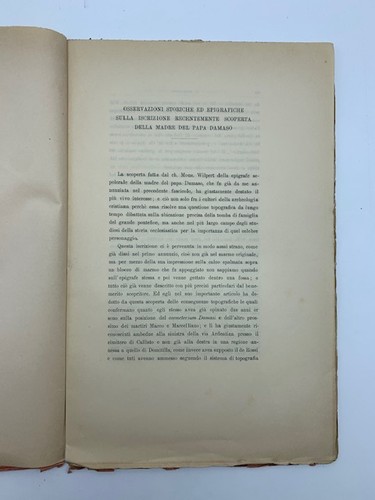 Osservazioni storiche - , ed