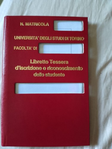 Libretto tessera iscrizione - libretto, d'iscrizione