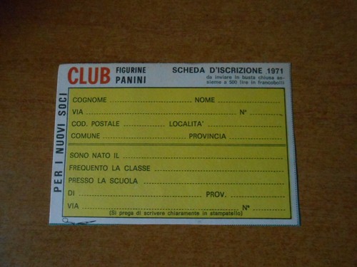 Club figurine panini 1971 - figurine,