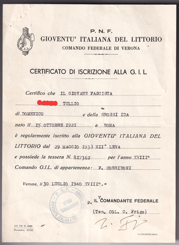 1940-VERONA-FASCISMO-P.N.F.-IS
