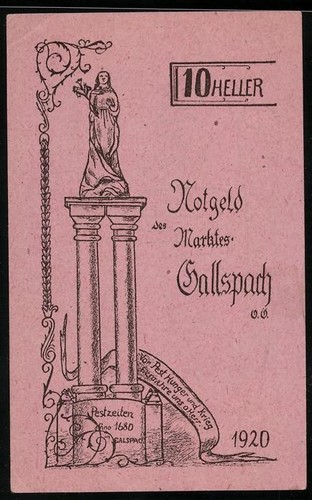 Notgeld gallspach 1920 10 - 1920,,