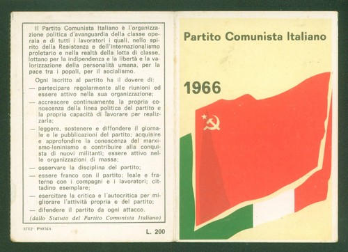 Tessera partito comunista - partito,