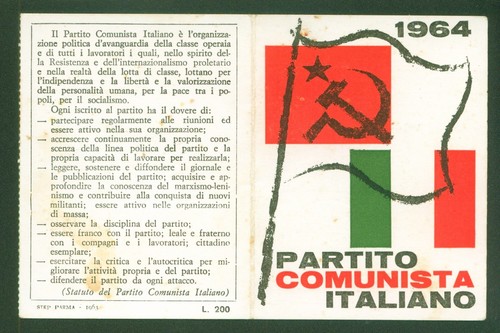 Tessera partito comunista - tessera,